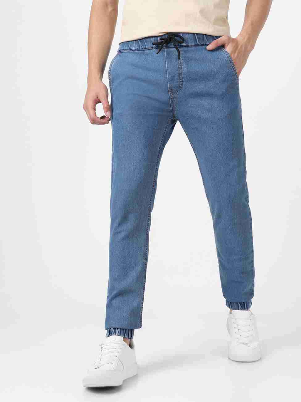 Urbano Fashion  Men Slim Mid Rise Light Blue Jeans